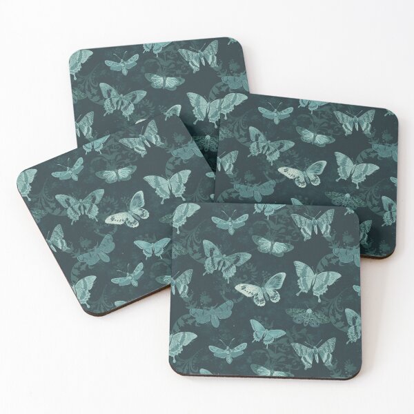 Item preview, Vintage butterflies 2 (cyanotype) designed and sold by selfproclaimd.