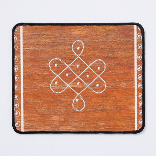 Item preview, Dot kolam/muggu/sikku kolam - Wood texture tile designed and sold by ShreecreatE.
