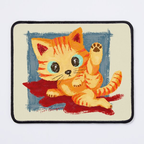 Item preview, Striped cat with one leg up designed and sold by Toru Sanogawa.