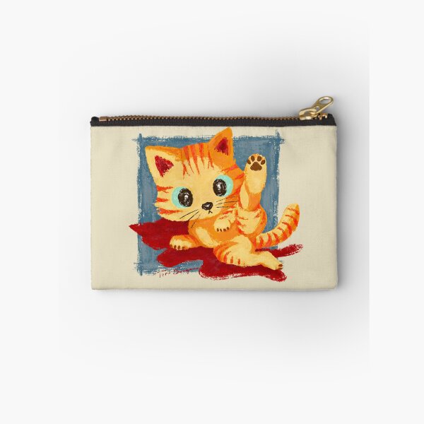 Item preview, Striped cat with one leg up designed and sold by Toru Sanogawa.