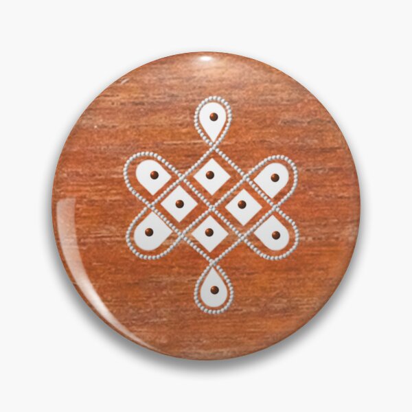 Item preview,  Dot kolam/muggu/sikku kolam - Wood texture tile designed and sold by ShreecreatE.