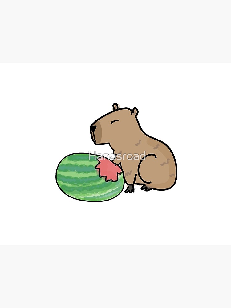 Capybara and watermelon.