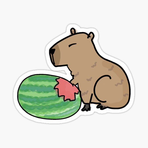 Capybara and watermelon.