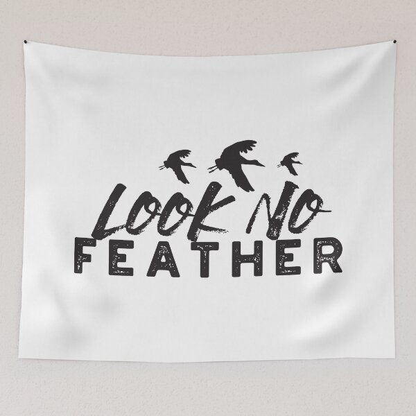 Item preview, Look No Feather , Bird Pun Ver Black designed and sold by FlinArt.