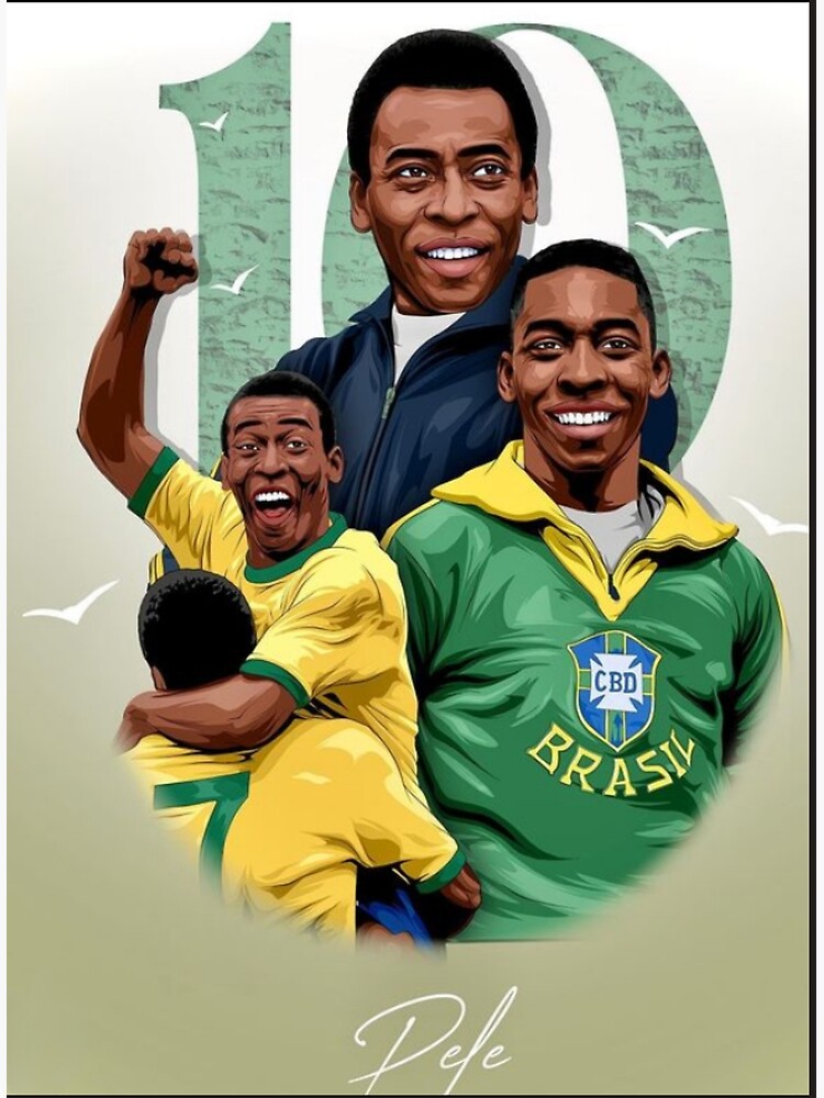 Lllustration Pele Art Brazil Football Shirt - NVDTeeshirt