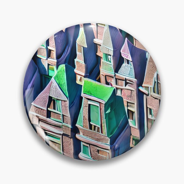 Item preview, Pretty Green Rooftop Prussian Houses - Seamless Pattern designed and sold by Chubuter.