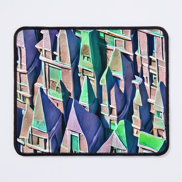 Item preview, Pretty Green Rooftop Prussian Houses - Seamless Pattern designed and sold by Chubuter.