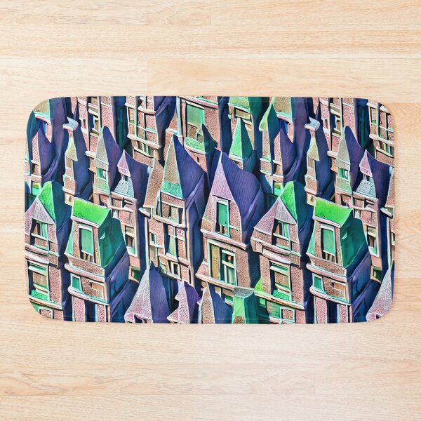Item preview, Pretty Green Rooftop Prussian Houses - Seamless Pattern designed and sold by Chubuter.