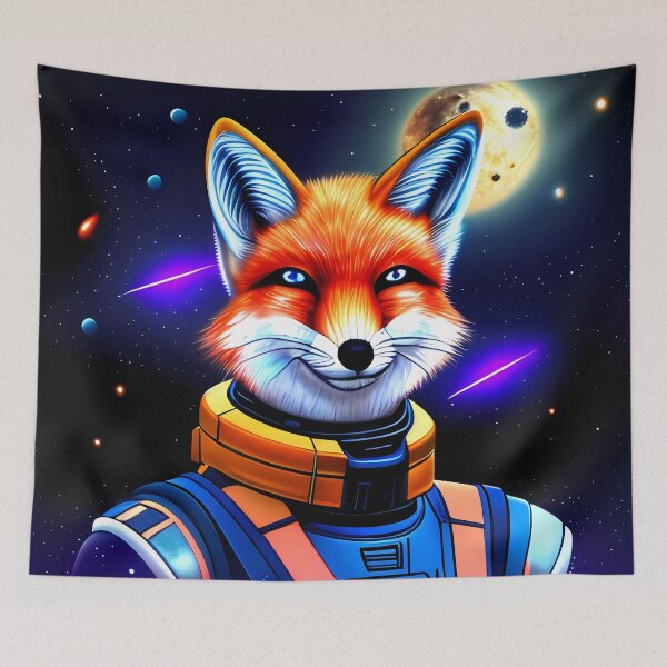 Item preview, Fox astronaut designed and sold by BigBrainArtwork.