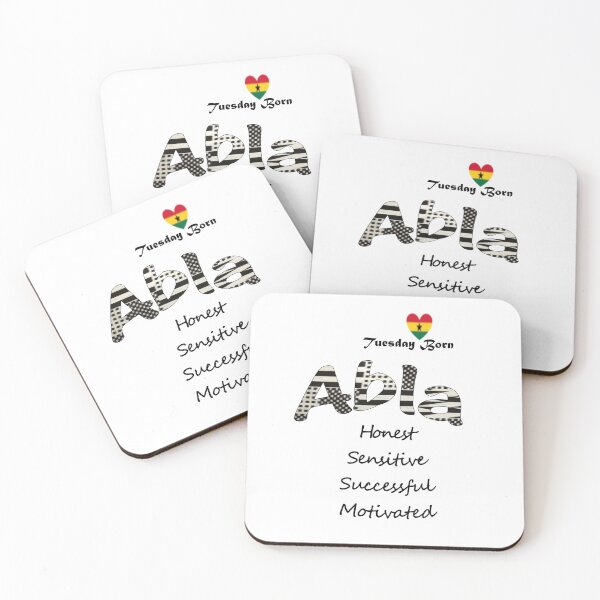 Item preview, Tuesday Born Ghanaian Female Name 'Abla' in black and white designed and sold by WhoWeAre.