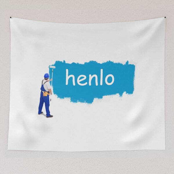 Item preview, Blue painted henlo designed and sold by pardock.