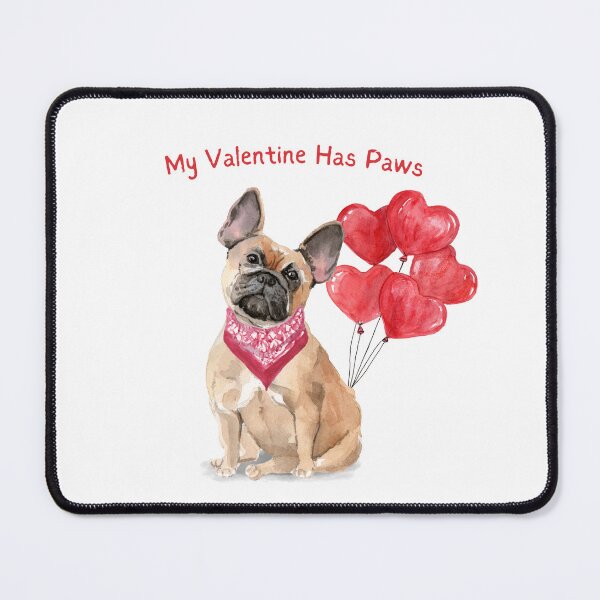 Item preview, My Valentine Has Paws - French Bulldog Valentine designed and sold by beastieboutique.