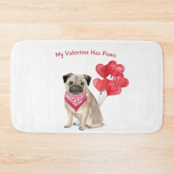 Item preview,  My Valentine Has Paws - Pug Valentine designed and sold by beastieboutique.