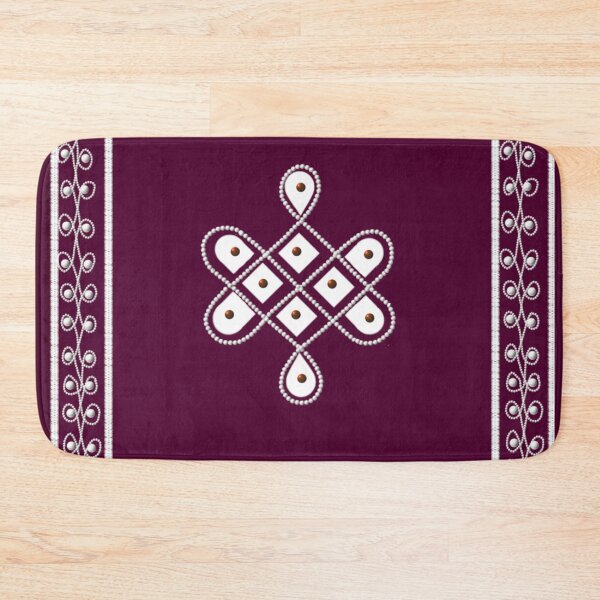 Item preview,  Dot kolam/muggu/sikku kolam -purple tile designed and sold by ShreecreatE.