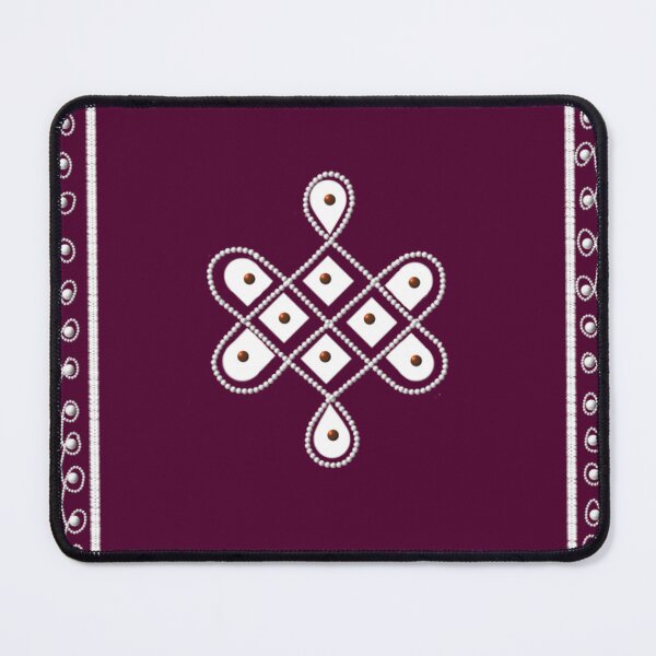 Item preview,  Dot kolam/muggu/sikku kolam -purple tile designed and sold by ShreecreatE.