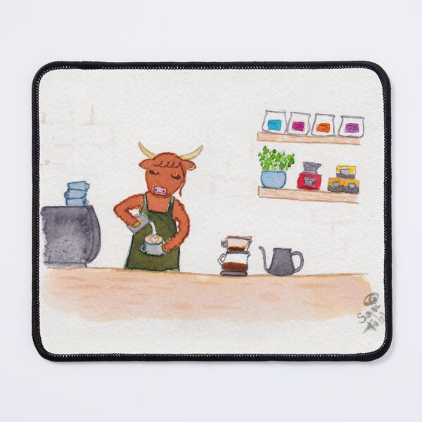 Item preview, Bovine Barista designed and sold by Sami Kelsh.