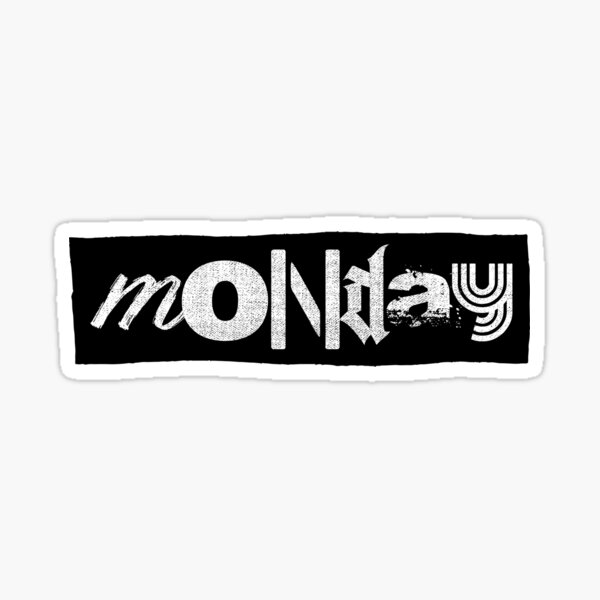 MONDAY™ White Grunge Version Sticker