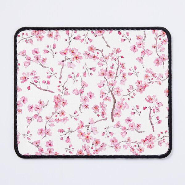 Item preview, pink cherry blossom flowers pattern watercolor hand painted  designed and sold by ColorandColor.