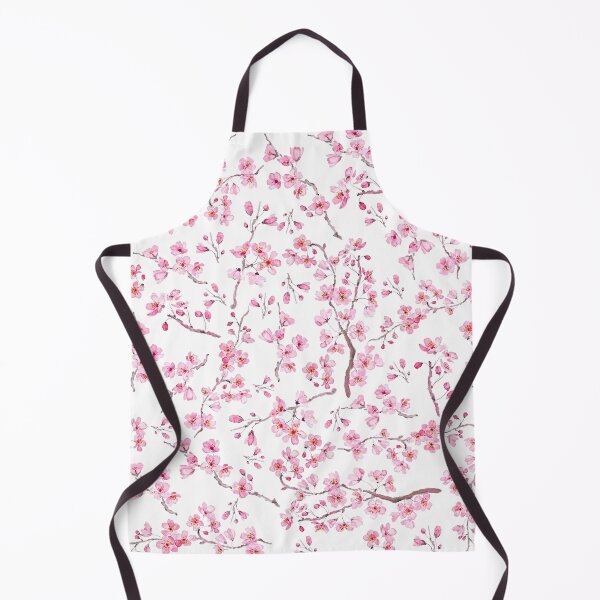 Item preview, pink cherry blossom flowers pattern watercolor hand painted designed and sold by ColorandColor.