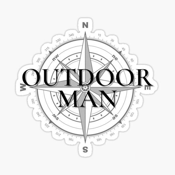 Outdoor Man design for campers, hikers, nature lovers Sticker