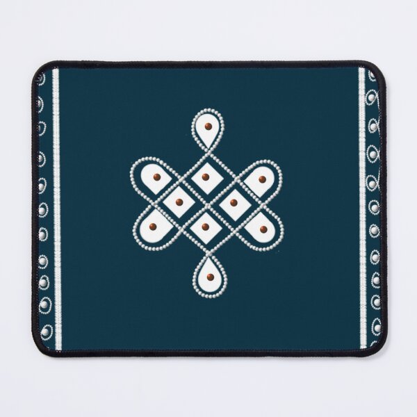 Item preview, Dot kolam/muggu/sikku kolam -Blue tile designed and sold by ShreecreatE.