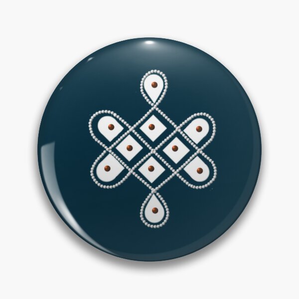 Item preview, Dot kolam/muggu/sikku kolam -Blue tile designed and sold by ShreecreatE.