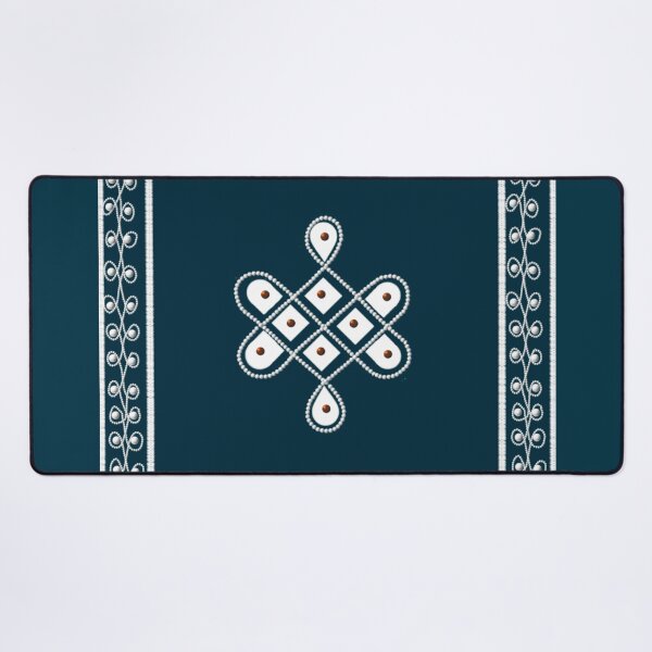 Item preview, Dot kolam/muggu/sikku kolam -Blue tile designed and sold by ShreecreatE.