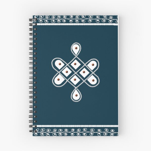 Item preview, Dot kolam/muggu/sikku kolam -Blue tile designed and sold by ShreecreatE.