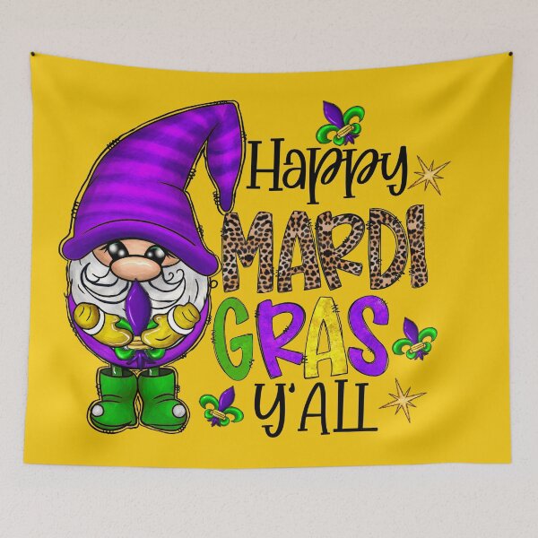Item preview, Mardi Gras, Happy Mardi Gras Ya'll Gnome, Mardi Gras gnome designed and sold by LeJeuneGifts.