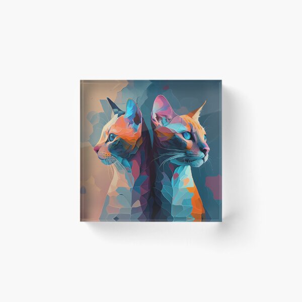 Item preview, Colorful Feline Conflict designed and sold by Colourpixels.