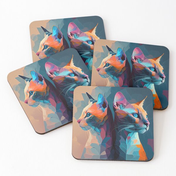 Item preview, Colorful Feline Conflict designed and sold by Colourpixels.