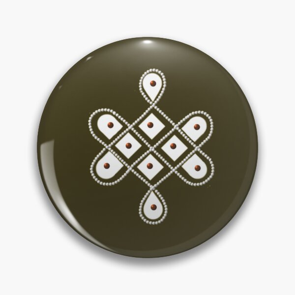 Item preview,  kolam/muggu/sikku kolam -Brown tile designed and sold by ShreecreatE.