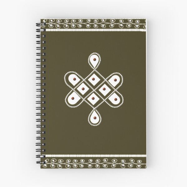 Item preview,  kolam/muggu/sikku kolam -Brown tile designed and sold by ShreecreatE.