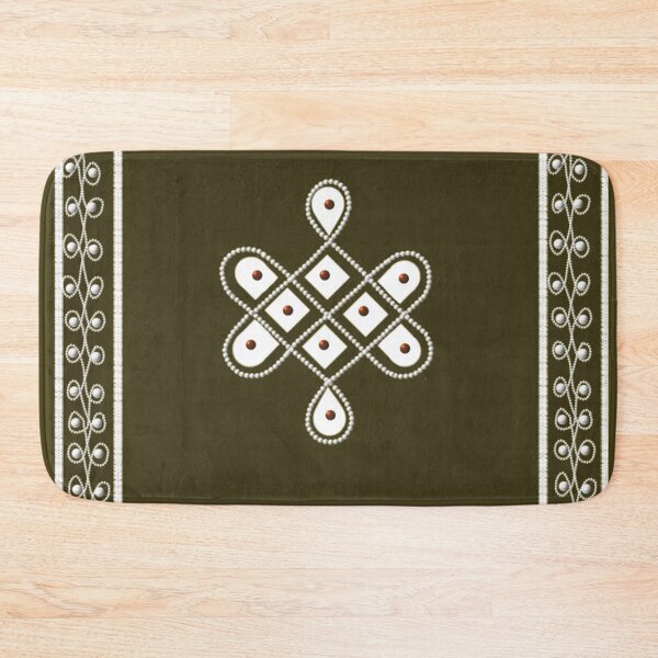 Item preview,  kolam/muggu/sikku kolam -Brown tile designed and sold by ShreecreatE.