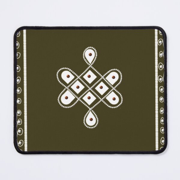 Item preview,  kolam/muggu/sikku kolam -Brown tile designed and sold by ShreecreatE.