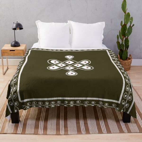 Item preview,  kolam/muggu/sikku kolam -Brown tile designed and sold by ShreecreatE.