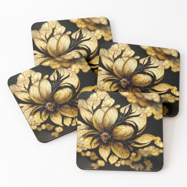Item preview, Elegant Baroque Black & Gold Florals designed and sold by Ealaionta Design.