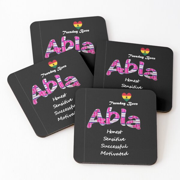 Item preview, Tuesday Born Ghanaian Female Name 'Abla' in pink designed and sold by WhoWeAre.
