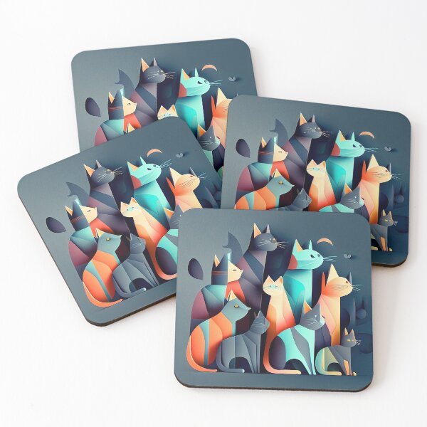 Item preview, Geometric Cat Collective designed and sold by Colourpixels.