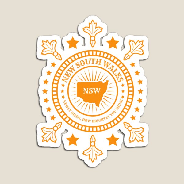 Item preview, New South Wales Map Motto - Newly Risen How Brightly You Shine - NSW Australia States designed and sold by Ranggasme.