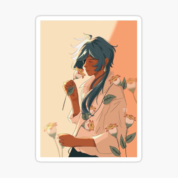 "Kaeya Genshin Impact Calla Lilies " Sticker for Sale by maplejelly