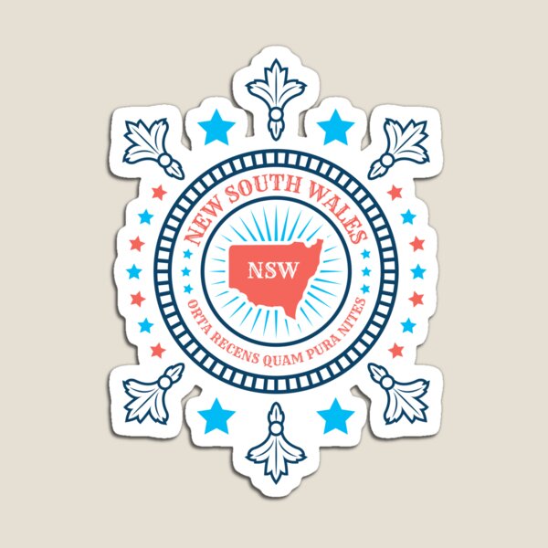 Item preview, New South Wales Map Motto - Multicolor NSW Australia States designed and sold by Ranggasme.