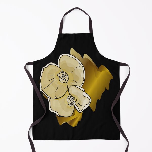 Artikelvorschau, Goldene tropische Blumen auf abstrakten Flecken von goldener Farbe entworfen und verkauft von Anastasiia Yurevych.
