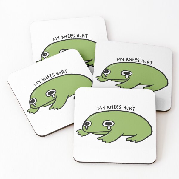 Item preview, My Knees Hurts | Crying Green Frog designed and sold by iristocat.