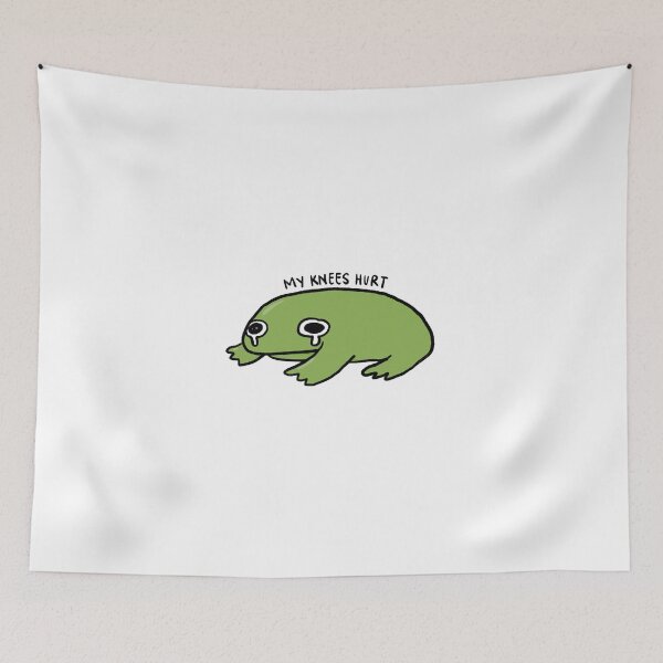 Item preview, My Knees Hurts | Crying Green Frog designed and sold by iristocat.