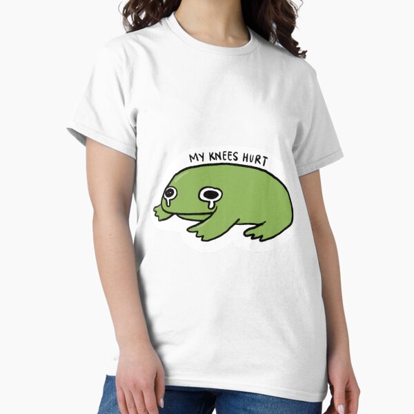 Item preview, My Knees Hurts | Crying Green Frog designed and sold by iristocat.
