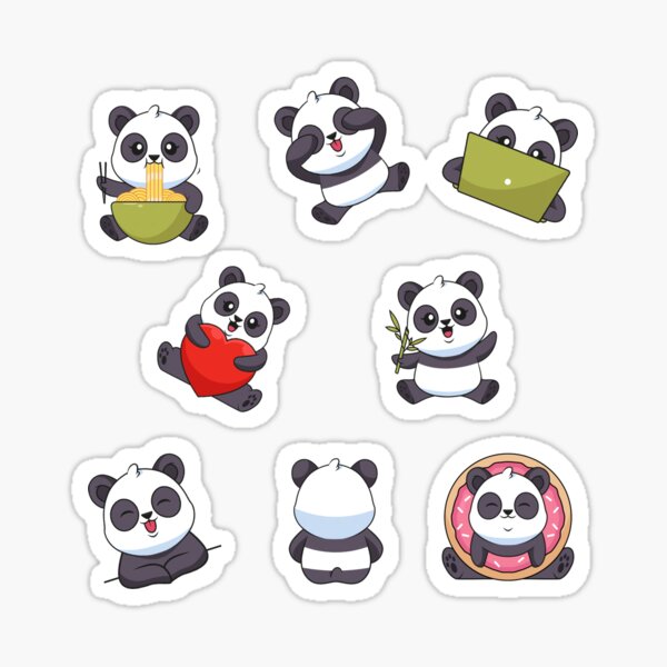 Kawaii Panda Sticker  Waterproof, Durable and Cute Vinyl Stickers – Soshl  Tags