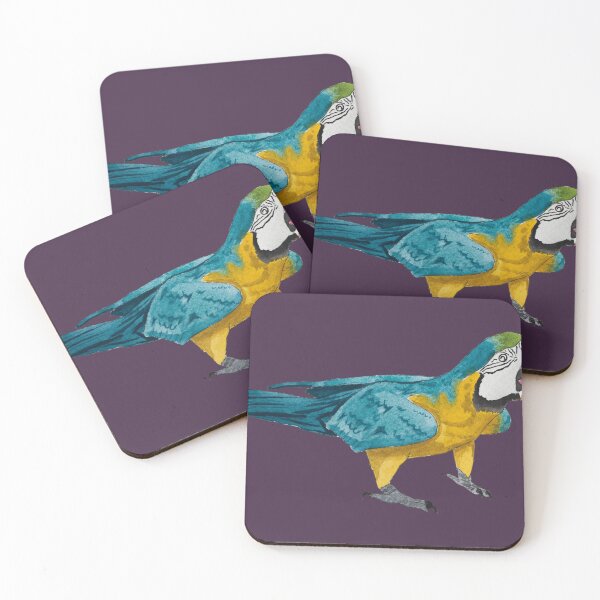 Item preview, Happy Macaw Bird Eating Flower Dark designed and sold by Nicky Rollings.