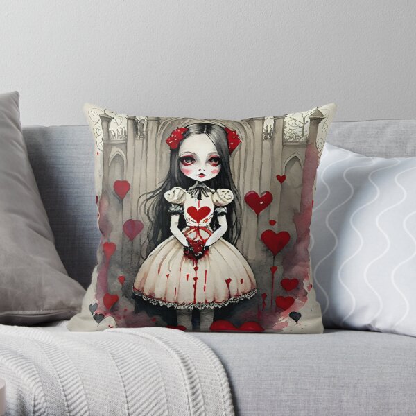 Goth Princess - Throw Pillow