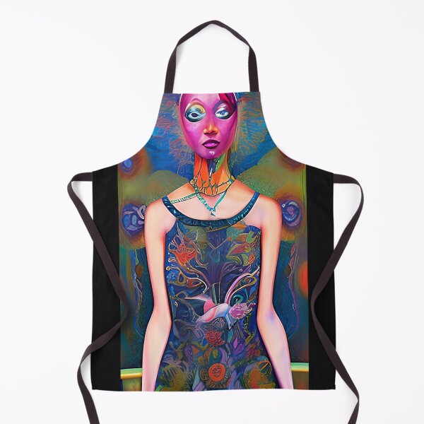 Item preview, Abstract portrait of young woman. Fantasy woman protrait. Colorful blue and red colors. As prints, on canvas, or large posters. Wall decor for your home. Many print size options. designed and sold by JoelsCorner.